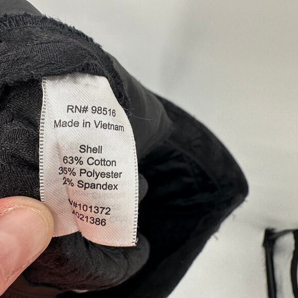 Coldwater Creek Natural Fit Black Jacquard Straight Leg Pants // 12 - Picture 8 of 9